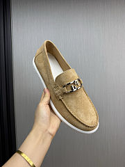 Fortok Fendi O'Lock Loafers Suede Beige - 5