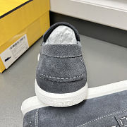 Fortok Fendi O'Lock Loafers Suede Grey - 5