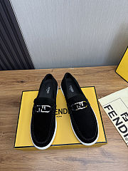 Fortok Fendi O'Lock Loafers Suede Black - 1