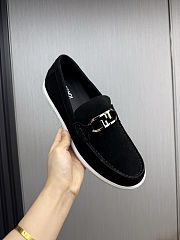 Fortok Fendi O'Lock Loafers Suede Black - 4