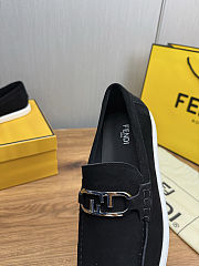 Fortok Fendi O'Lock Loafers Suede Black - 5