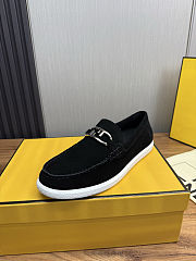 Fortok Fendi O'Lock Loafers Suede Black - 3