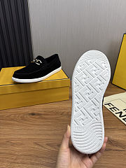 Fortok Fendi O'Lock Loafers Suede Black - 2