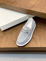 Fortok Fendi O'Lock Loafers Suede Mouse Gray - 6