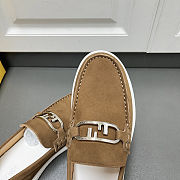 Fortok Fendi O'Lock Loafers Suede Brown - 2