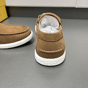 Fortok Fendi O'Lock Loafers Suede Brown - 4