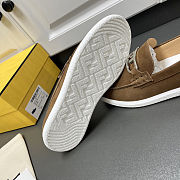 Fortok Fendi O'Lock Loafers Suede Brown - 6