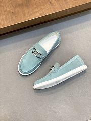 Fortok Fendi O'Lock Loafers Suede Blue - 5