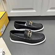 Fortok Fendi O'Lock Loafers Leather Black - 1
