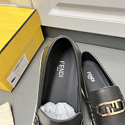 Fortok Fendi O'Lock Loafers Leather Black - 3