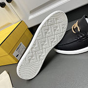 Fortok Fendi O'Lock Loafers Leather Black - 5