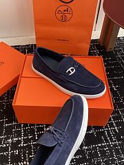 Fortok Hermes Ignacio loafer Suede bleu céleste - 3