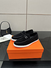 Fortok Hermes Ignacio loafer Suede Noir - 1