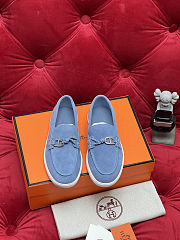 Fortok Hermes Ignacio loafer Suede light blue - 1
