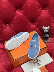 Fortok Hermes Ignacio loafer Suede light blue - 6