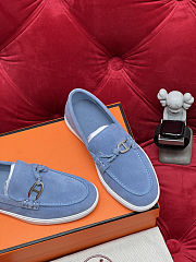 Fortok Hermes Ignacio loafer Suede light blue - 5