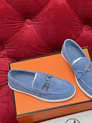 Fortok Hermes Ignacio loafer Suede light blue - 3