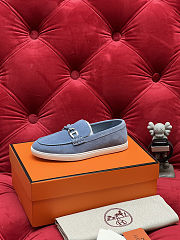 Fortok Hermes Ignacio loafer Suede light blue - 2