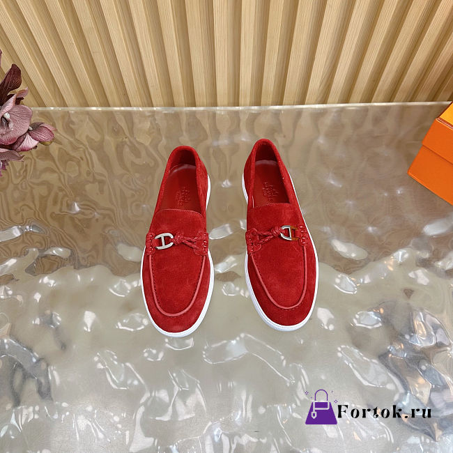 Fortok Hermes Ignacio loafer Suede Red - 1