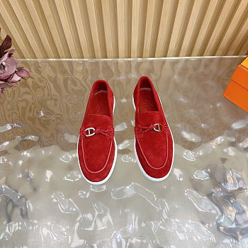 Fortok Hermes Ignacio loafer Suede Red