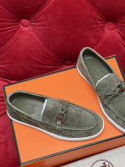 Fortok Hermes Ignacio loafer Suede Moss Green - 4