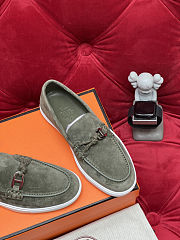 Fortok Hermes Ignacio loafer Suede Moss Green - 3