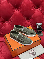 Fortok Hermes Ignacio loafer Suede Moss Green - 1