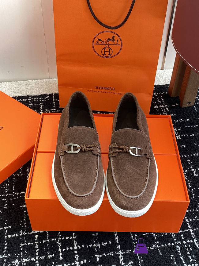 Fortok Hermes Ignacio loafer Suede Brown - 1
