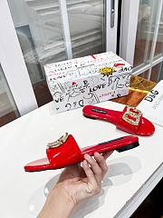 Fortok Dolce & Gabbana D&G slippers patent leather Red - 5