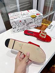 Fortok Dolce & Gabbana D&G slippers patent leather Red - 4