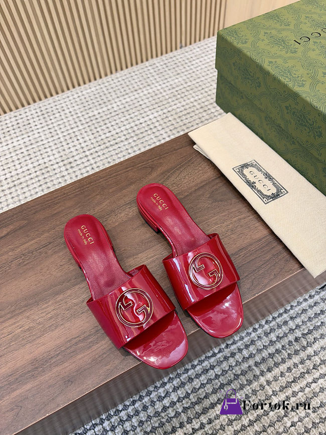 Fortok Gucci GG Flats Red - 1