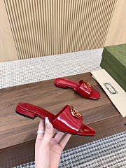 Fortok Gucci GG Flats Red - 4