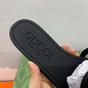 Fortok Gucci Interlocking G Slide Sandals Rubber Black - 2