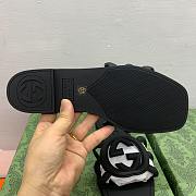 Fortok Gucci Interlocking G Slide Sandals Rubber Black - 5
