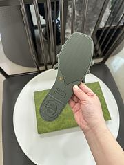 Fortok Gucci Interlocking G Slide Sandals Rubber Green - 4