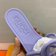 Fortok Gucci Interlocking G Slide Sandals Rubber Baby Purple - 5