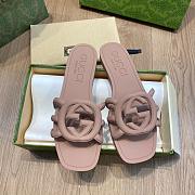 Fortok Gucci Interlocking G Slide Sandals Rubber earthy brown - 1