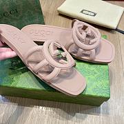 Fortok Gucci Interlocking G Slide Sandals Rubber earthy brown - 6