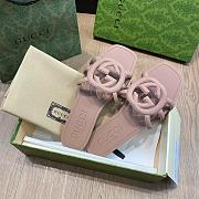 Fortok Gucci Interlocking G Slide Sandals Rubber earthy brown - 4