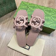Fortok Gucci Interlocking G Slide Sandals Rubber earthy brown - 2