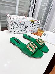 Fortok Dolce & Gabbana D&G slippers patent leather Green - 6