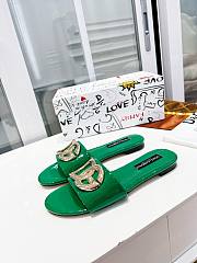Fortok Dolce & Gabbana D&G slippers patent leather Green - 5