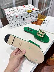 Fortok Dolce & Gabbana D&G slippers patent leather Green - 4