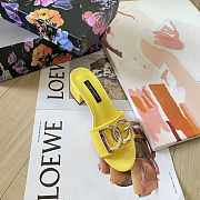 Fortok Dolce & Gabbana D&G slippers patent leather Heels Yellow - 5