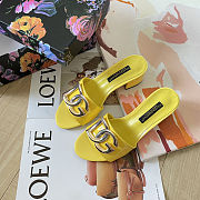 Fortok Dolce & Gabbana D&G slippers patent leather Heels Yellow - 3