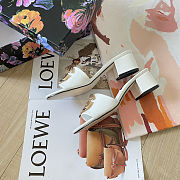 Fortok Dolce & Gabbana D&G slippers patent leather Heels White - 3