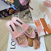 Fortok Dolce & Gabbana D&G slippers patent leather Heels Pink - 3