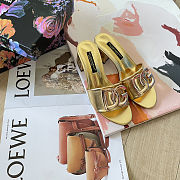 Fortok Dolce & Gabbana D&G slippers patent leather Heels Gold - 2
