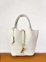 Fortok Hermès Picotin Lock 18 Bag White 18cm  - 1