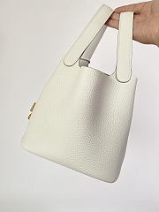 Fortok Hermès Picotin Lock 18 Bag White 18cm  - 4